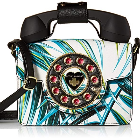 Betsey Johnson Handbags - Betsey Johnson Palm Print Phone MINI Bag NEW